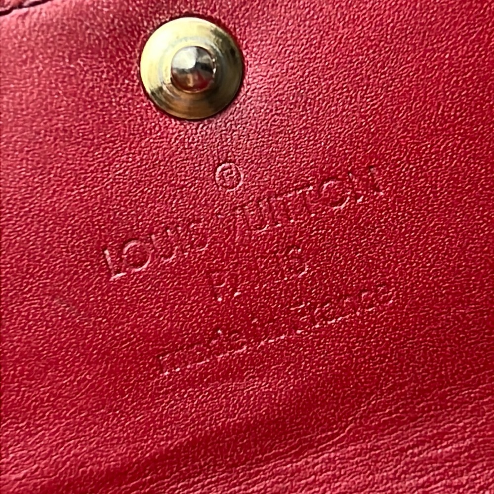 Auth. LV Louis Vuitton Vernis Red Monogram Multicles 4 Key Ring Wallet Vintage - Picture 10 of 17